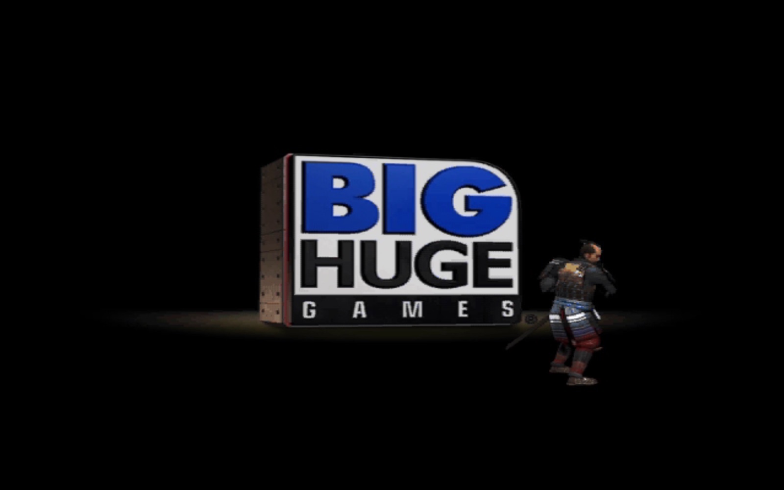 The intro video playing: Bink through our native player, drawn by Direct3D 9 on Metal, after the fxch translator fix.